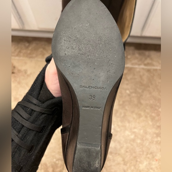 Balenciaga leather wedge brown boots - Picture 11 of 14